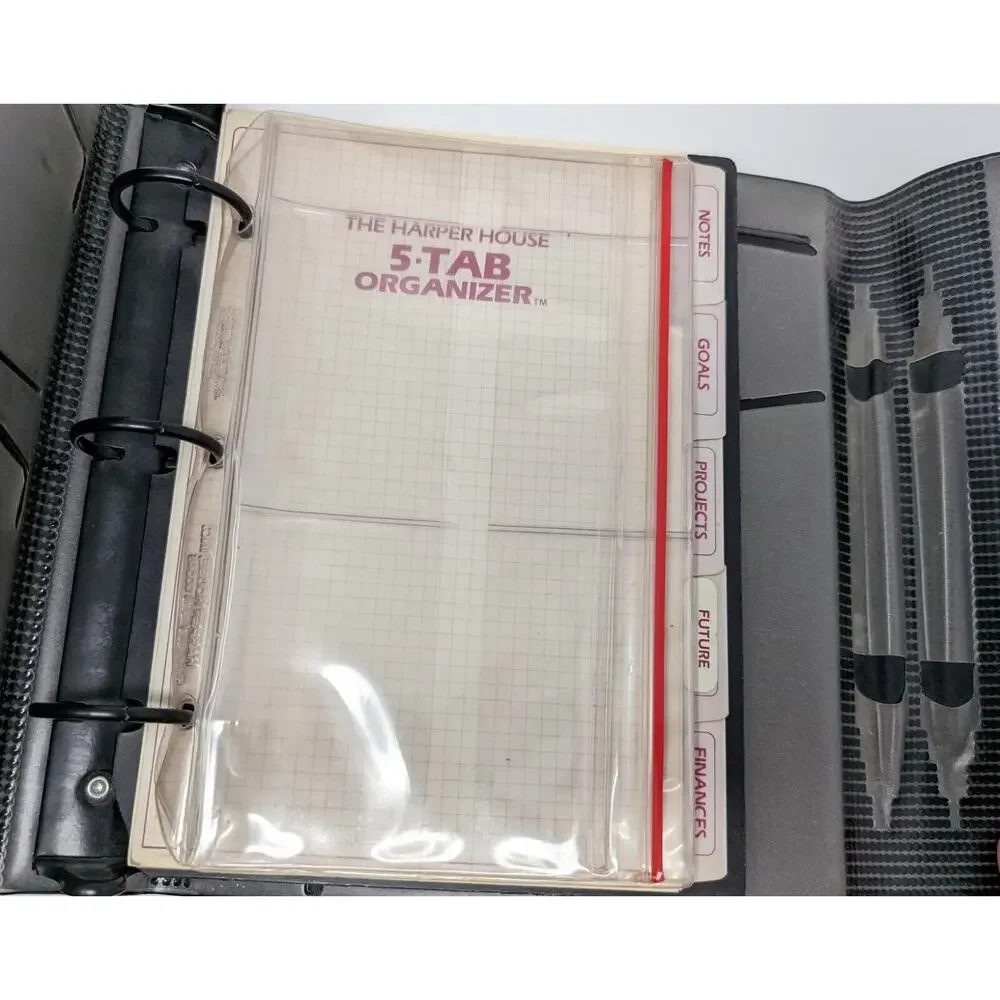 Vintage 90s Burgundy Day Runner Planner Calendar  71872